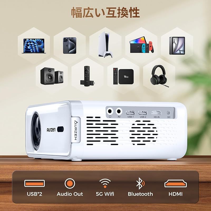 公式Netflix youtube prime video プロジェクター 家庭用 オートフォーカス 自動台形補正 小型 DoIby対応 4k対応 リアル1080P 5Gwifi 低騒音 双方向Bluetooth HiFiスピーカー 200AN 0 WWW_OLIVIERBERNSTEIN_COM