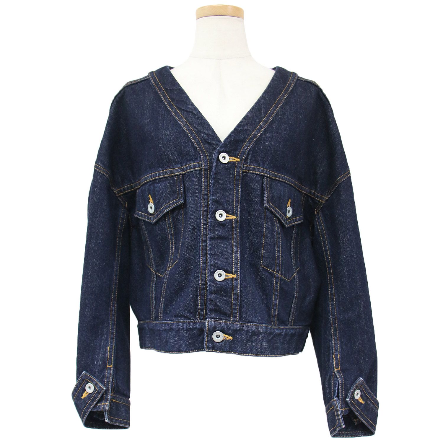 ナゴンスタンス nagonstansノーカラー デニムジャケット ナゴンスタンス nagonstansノーカラー デニムジャケット