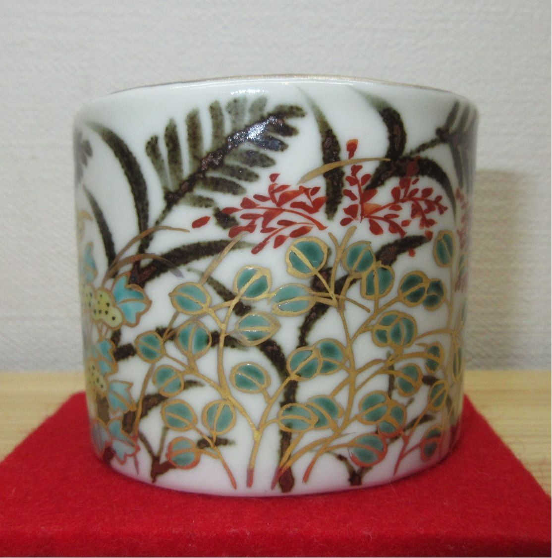 逢絢亭 茶道具 蓋置 京焼 色絵 秋月蓋置 平安昭阿弥 共箱入り