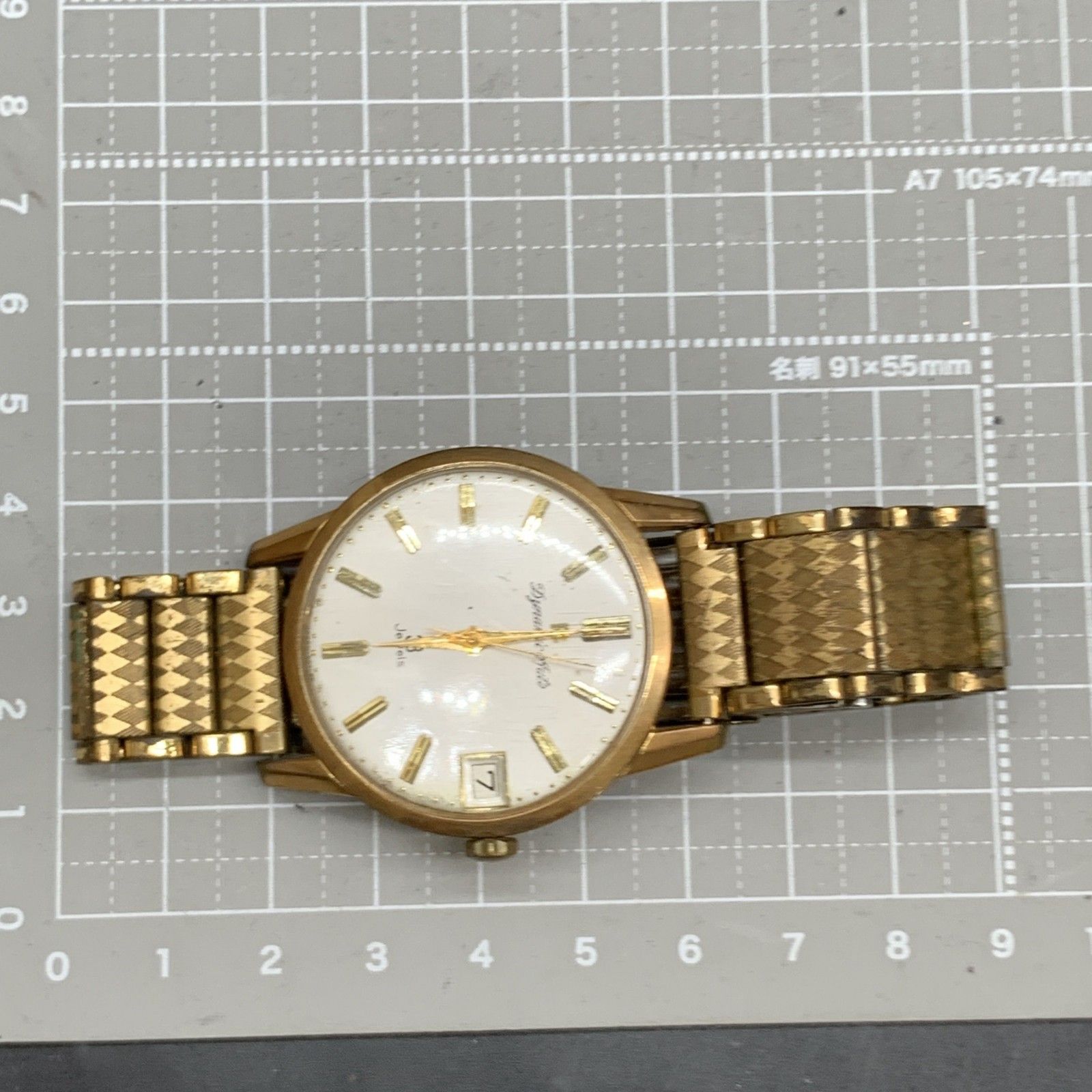 C355　可動　RICOH リコー ダイナミックオート 自動巻き メンズ腕時計 FGP 文字盤 シルバー37338-77 カレンダー※社外ベルト C355 可動 RICOH リコー ダイナミックオート 自動巻き メンズ腕時計