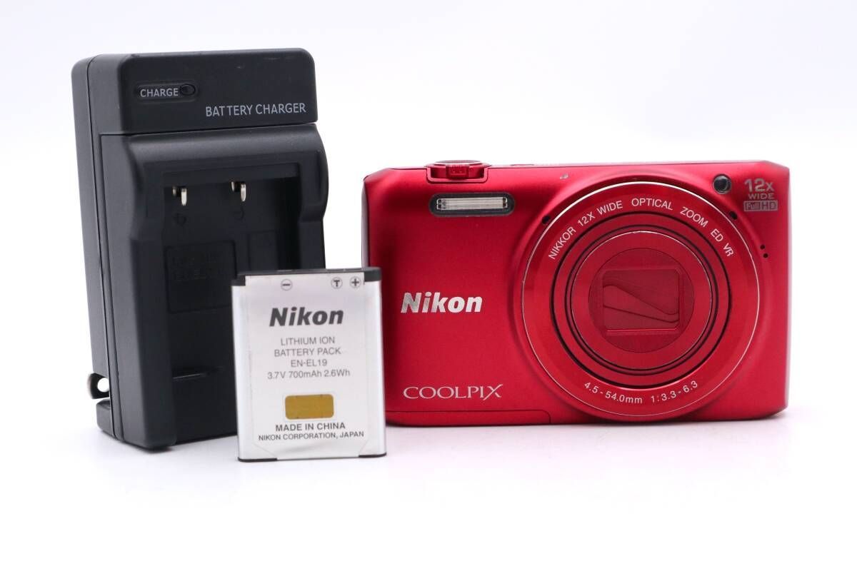 Nikon COOLPIX S6800 ニコン デジタルカメラ レッド f10485