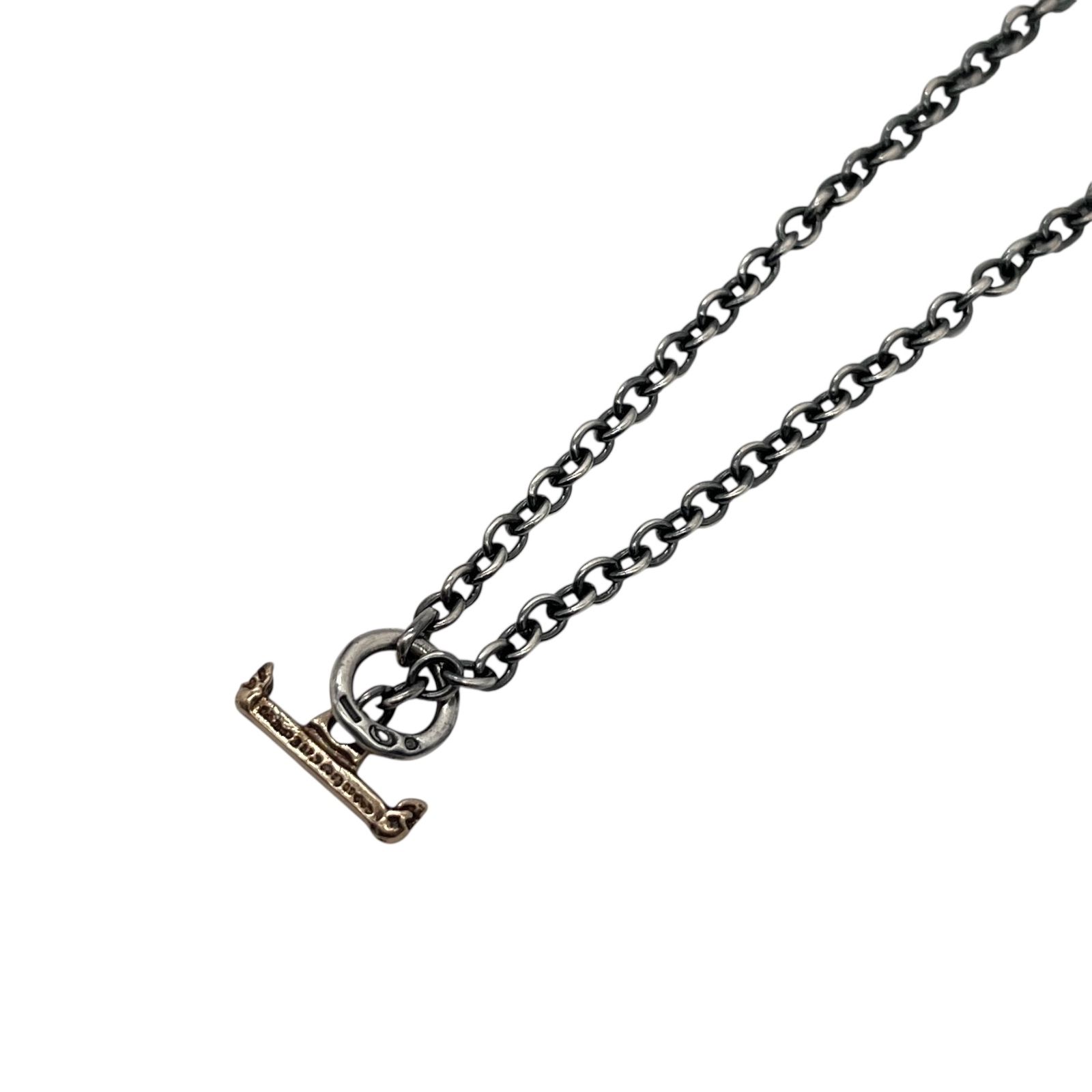 Gaboratory ガボラトリー ネックレス 925|10K スカル Tバー