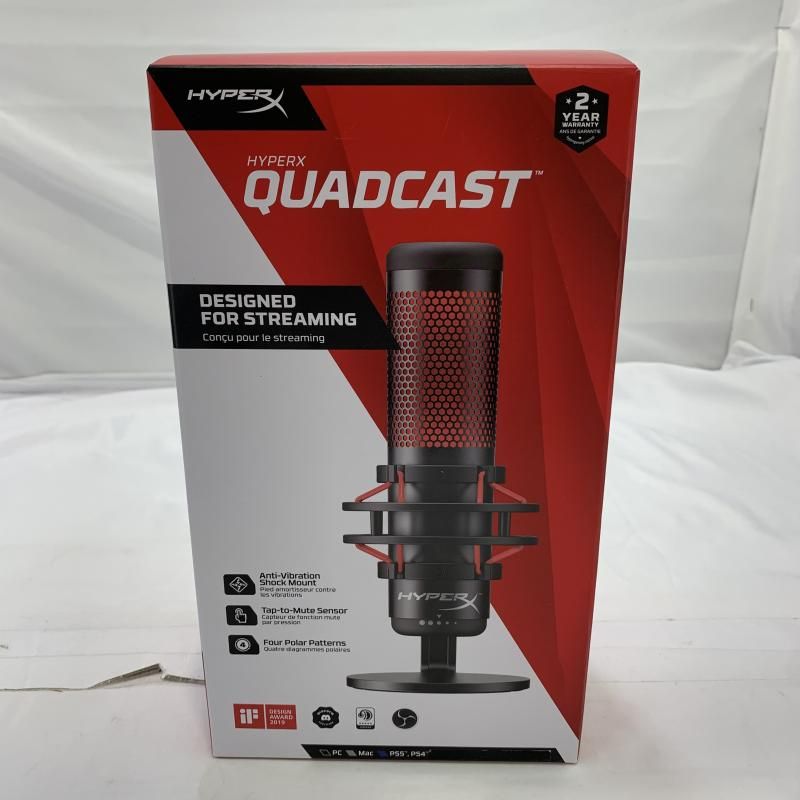 【中古】HyperX QUADCAST ゲーミングマイク 2019年 HX-MICQC-BK[19]