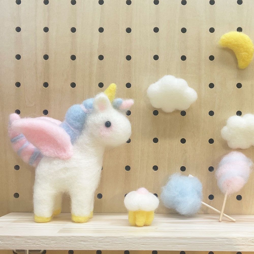 ユニコーン】【制作番号 no.4】羊毛フェルトの可愛い動物 SUN FELT