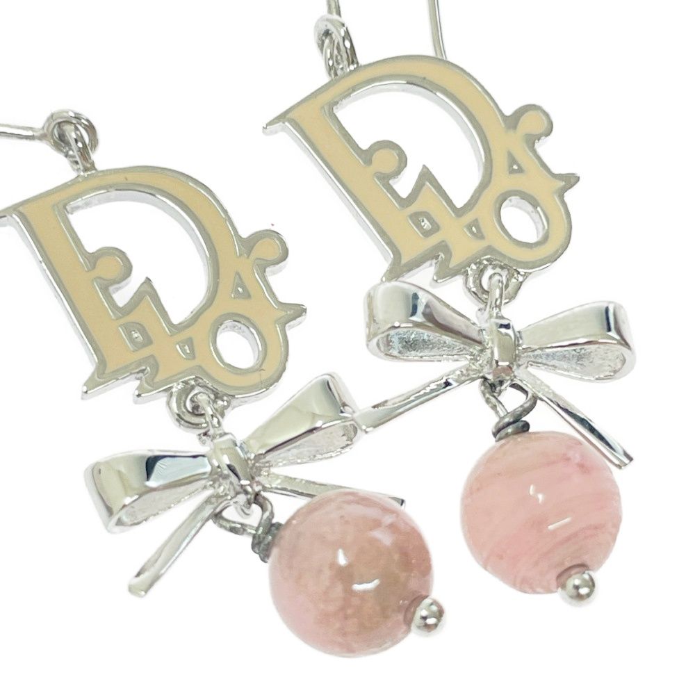 中古】【箱付き】 Dior ディオール メタル ロゴ リボンモチーフ