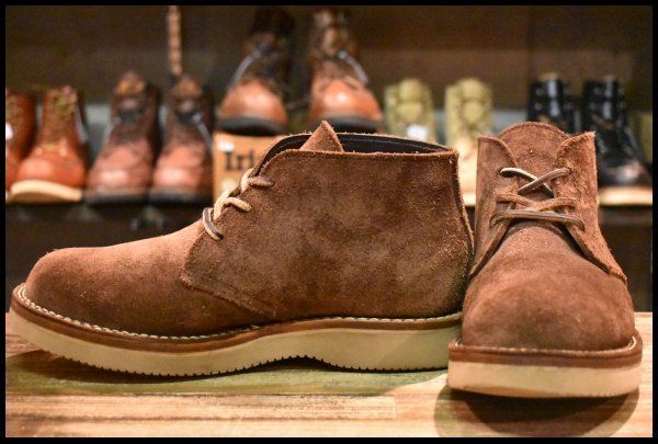 UK7 VIBERG ヴァイバー スエード チャッカブーツ 茶 ブラウン ラフアウト 編み上げ 短靴 ヴィバーグ バイバーグ HOPESMORE FE207