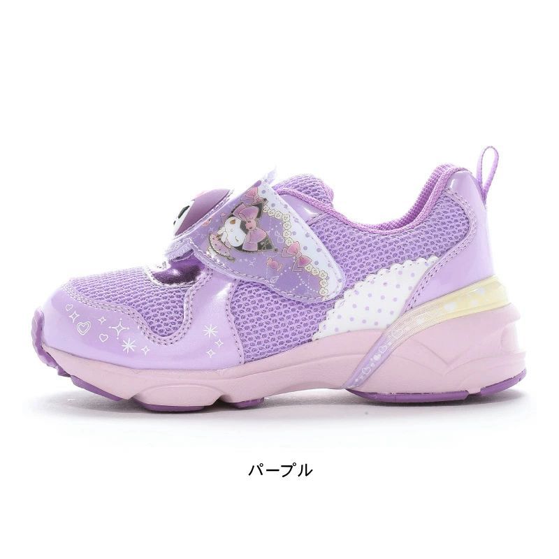【安い，新作】 サンリオ ハローキティ シナモロール クロミ子供靴 キッズ スニーカー SA C034 ピンク ミント パープル moonstar ムーンスター 光る LED搭載 女の子 tmsac034 パープル 16.0cm スニーカー