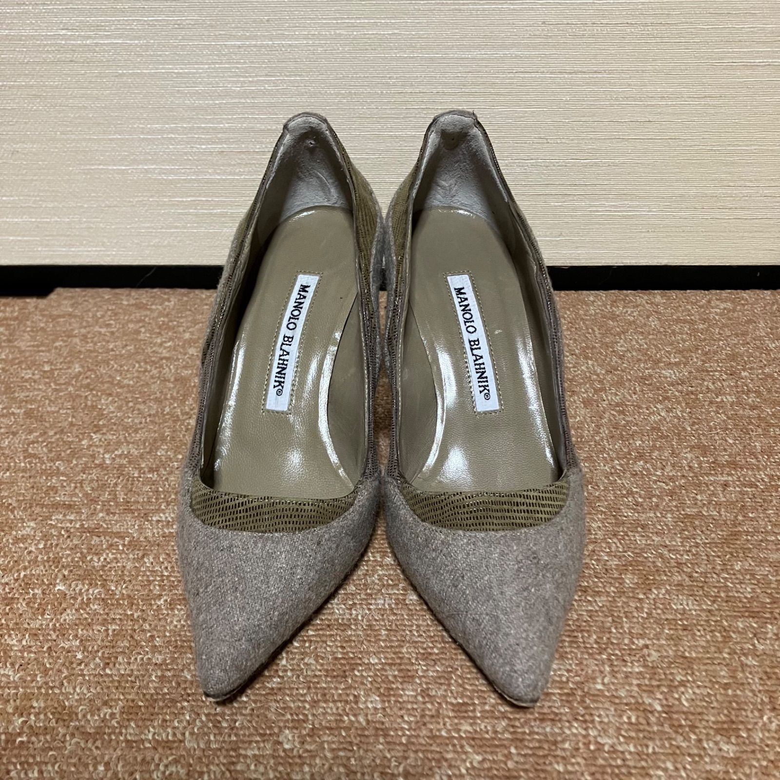 MANOLO BLAHNIKマノロブラニクListonyリストニーパンプス茶