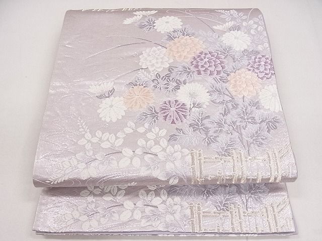 もこもこお着物関連出品一覧セール♪三越扱い 六通柄袋帯 名物裂花鳥文