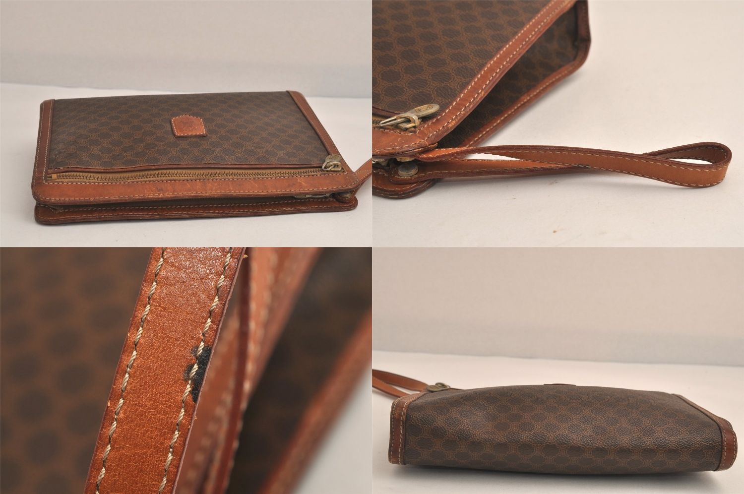 CELINE セリーヌ マカダム ブラゾン 模様 クラッチバッグ ピーブイシー