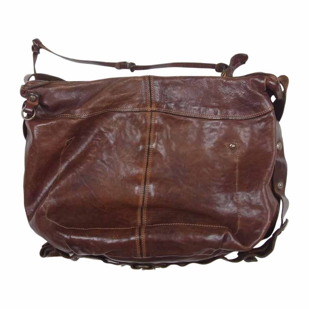 Campomaggi ブラウンレザーバッグ カンポマッジ CAMPOMAGGI 25-02 1961 レザー ショルダー バッグ