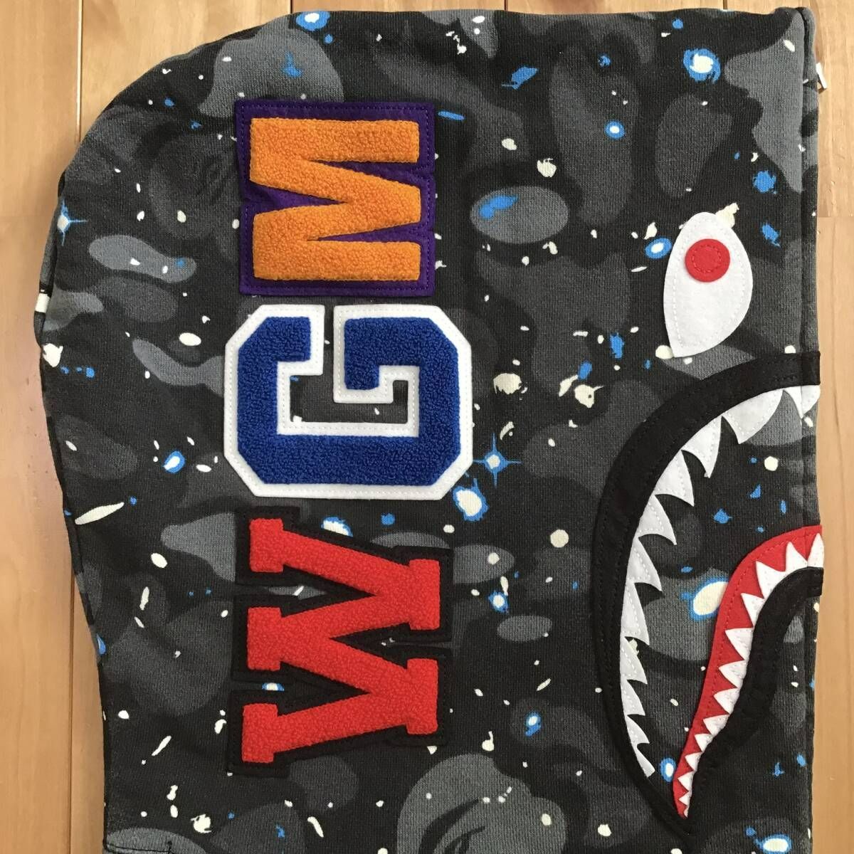 ☆XL☆ 蓄光 Space camo シャーク パーカー shark full zip hoodie a 