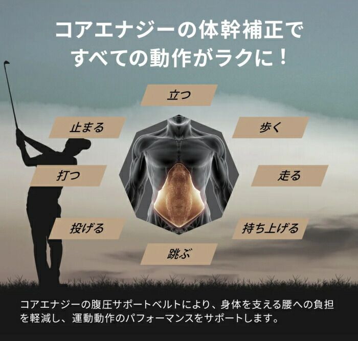 コアテクノロジー コアエナジー クラシック ベルト ゴルフ用 ホワイト