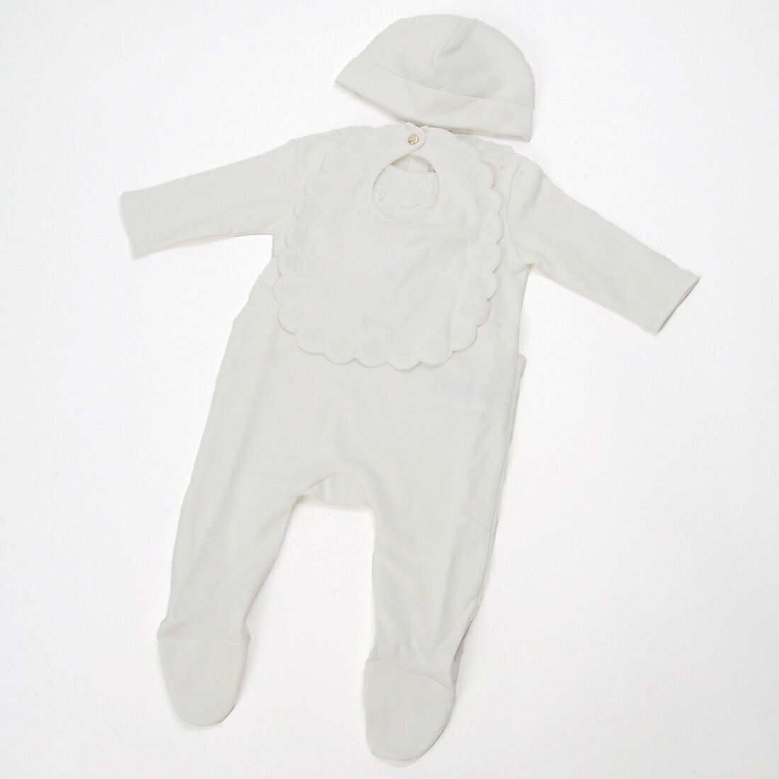 Chloe クロエ ベビーウェアセット ホワイト 20378 117 KIDS BABYGROW SET クロエ Chloe Chloe*ベビー服 (0-14 & ベストプレゼント