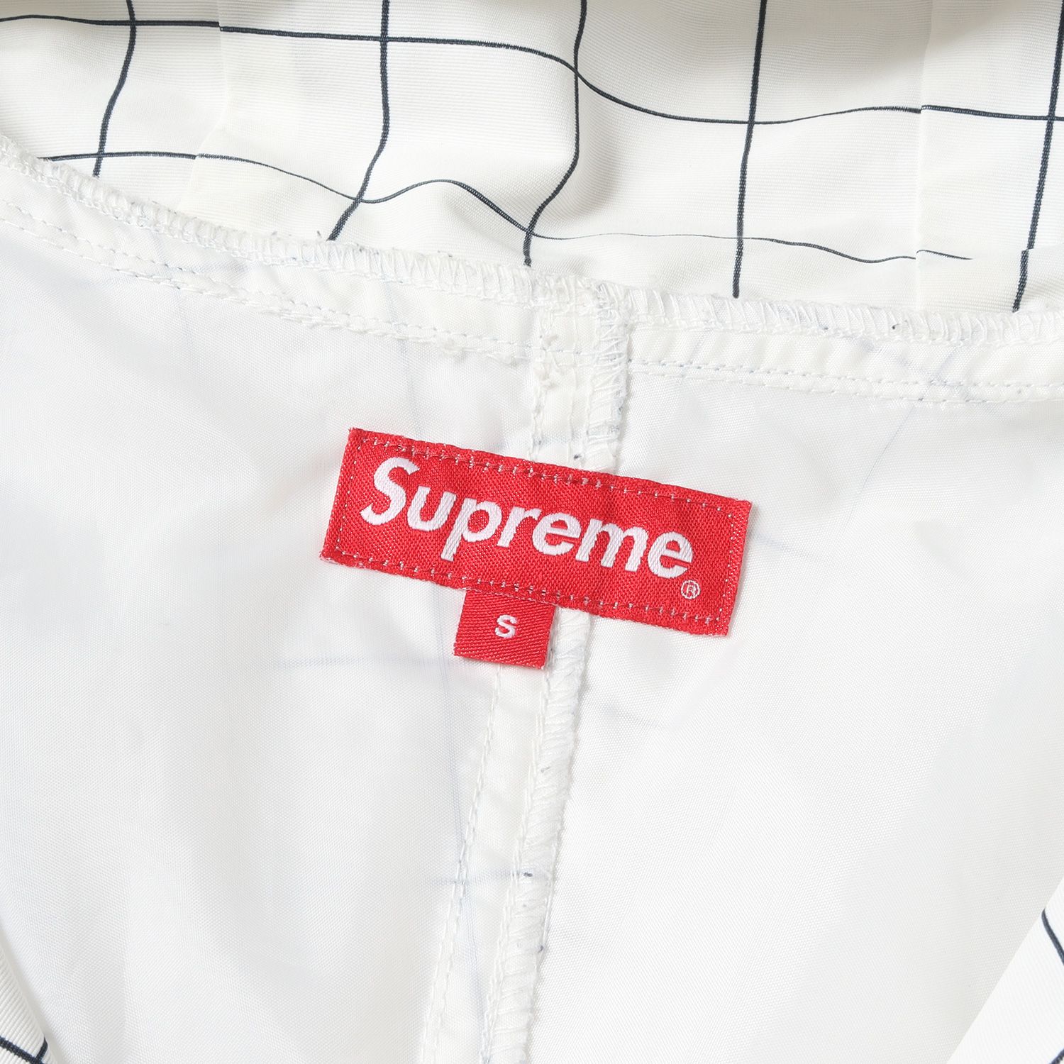 Supreme シュプリーム ジャケット サイズ:S 19AW ウインドウペンチェック ロゴ ヘビーナイロン アノラック パーカー Heavy  Nylon Anorak ブルゾン ハーフジップ プルオーバー フーディー ホワイト 白 アウター【メンズ】 - メルカリ