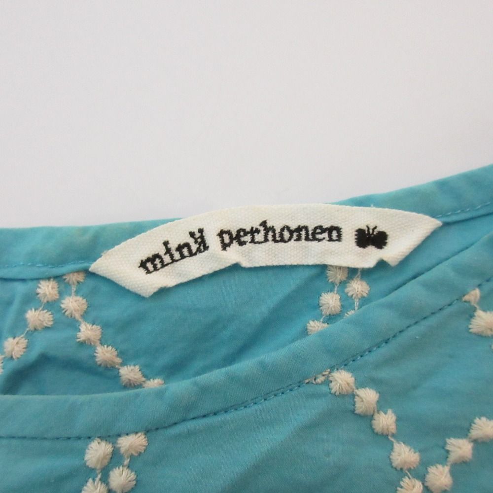 mina perhonen - 良品 mina perhonen ミナペルホネン tambourine ショートスリーブ クロップド カットソー サイズ38 ブルー レディース 古着 中古 USED 良品 mina perhonen ミナペルホネン tambourine ショート