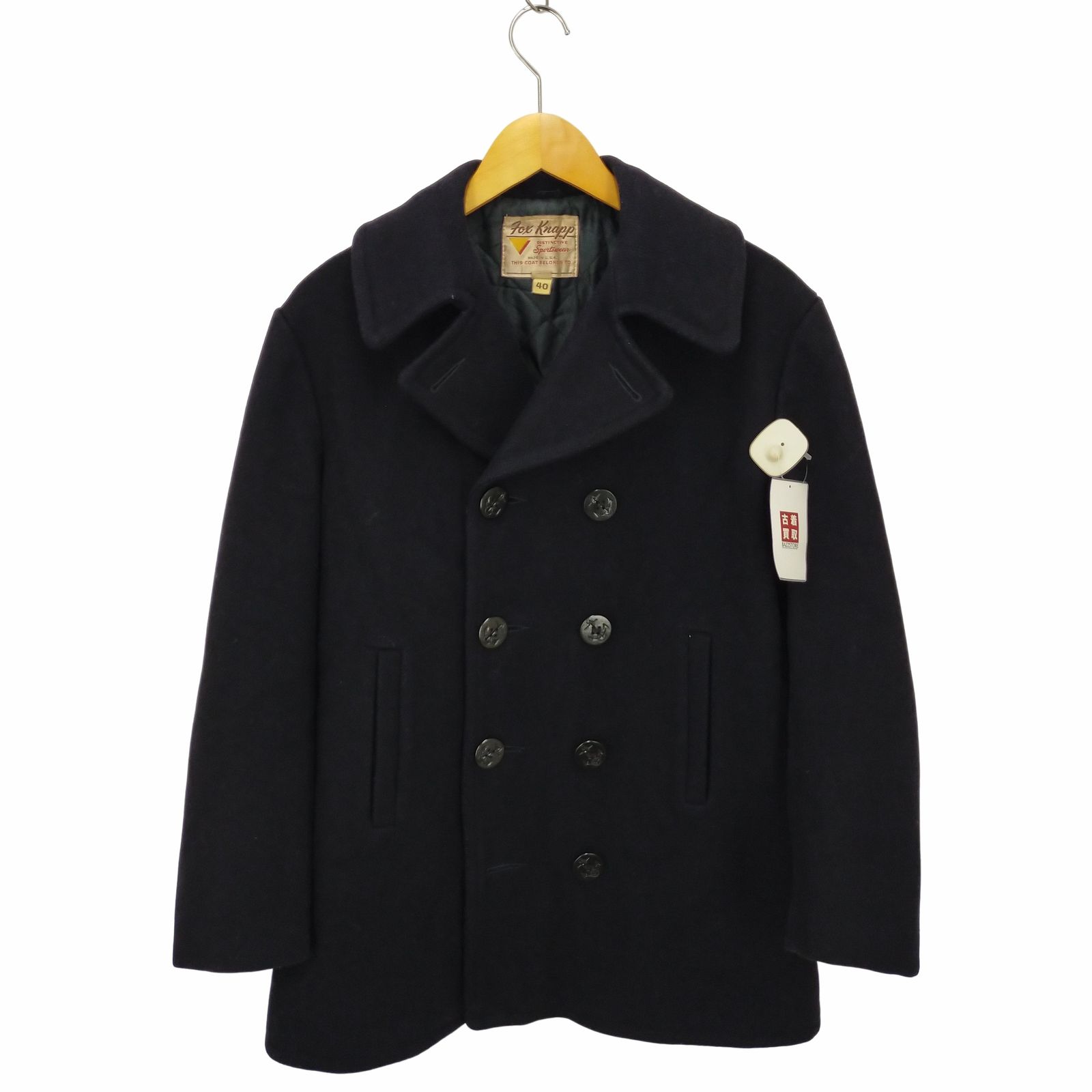フォックスナップ Fox knapp 60s USA製 ウールPコート メンズ US