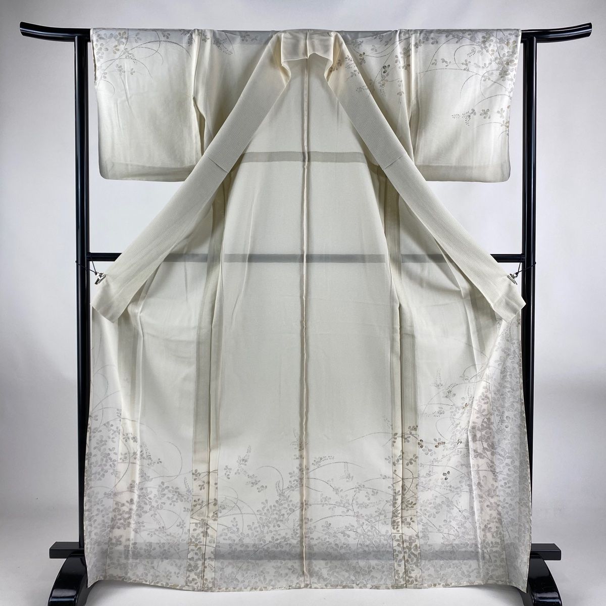 平和屋着物□訪問着 友禅 白山紬 枝葉文 正絹 逸品 CAAS0224th 平和屋