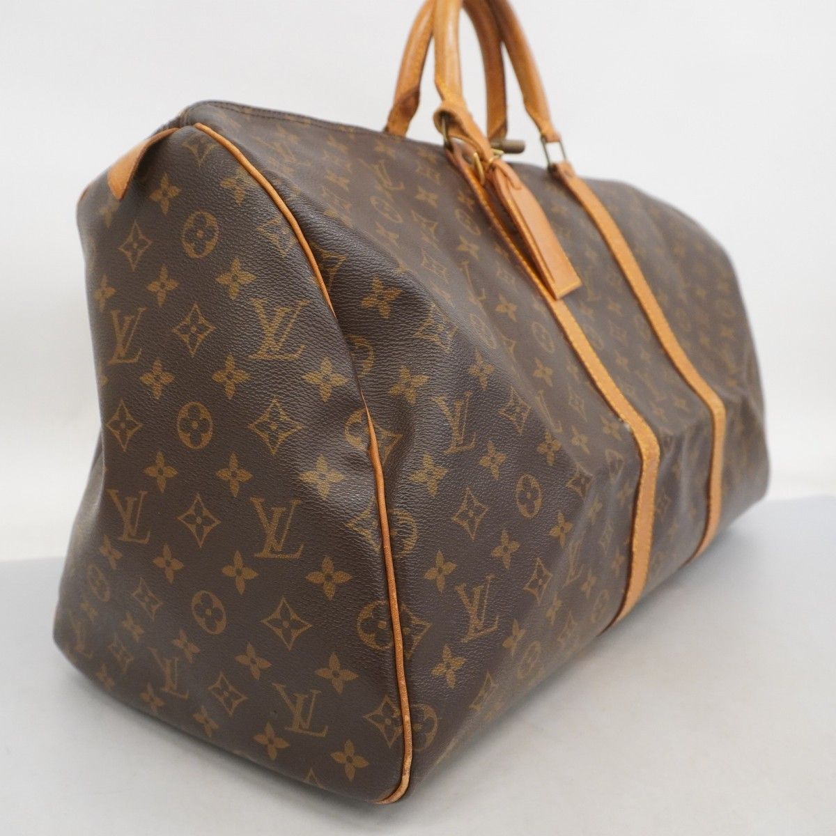 5ic3268-h ルイヴィトン ボストンバッグ モノグラム キーポル55 M41424 ブラウン メンズ レディース ユニセックス