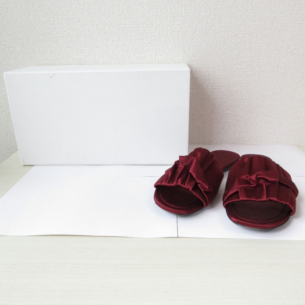 THE ROW ザロウ ELLEN エレン サンダル サイズ38.5 24.5 cm相当 バーガンディ レディース 古着