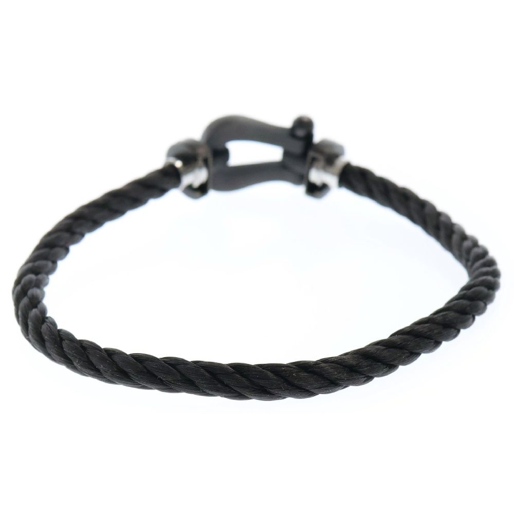 FRED フレッド フォース10 LM ブラック ハーフダイヤ ブレスレット チタン ステンレス #18 ブラック FRED (フレッド) フォース10 LM ブラック ハーフダイヤ ブレスレット