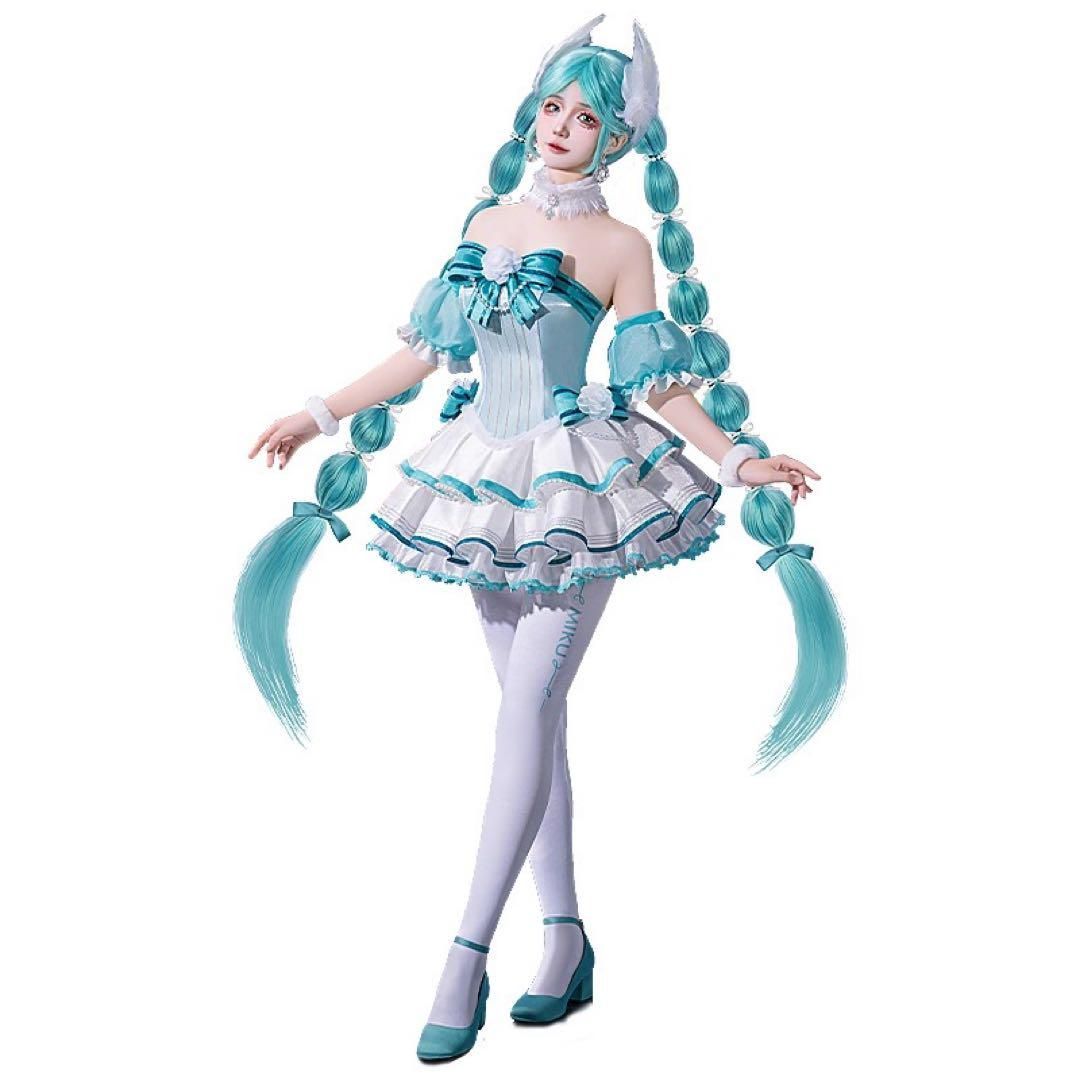 初獣猫　初音ミク　白鳥の湖　白鳥　コスプレ　衣装 初獣猫 初音ミク 白鳥の湖 白鳥 コスプレ衣装 ウィッグ・靴追加