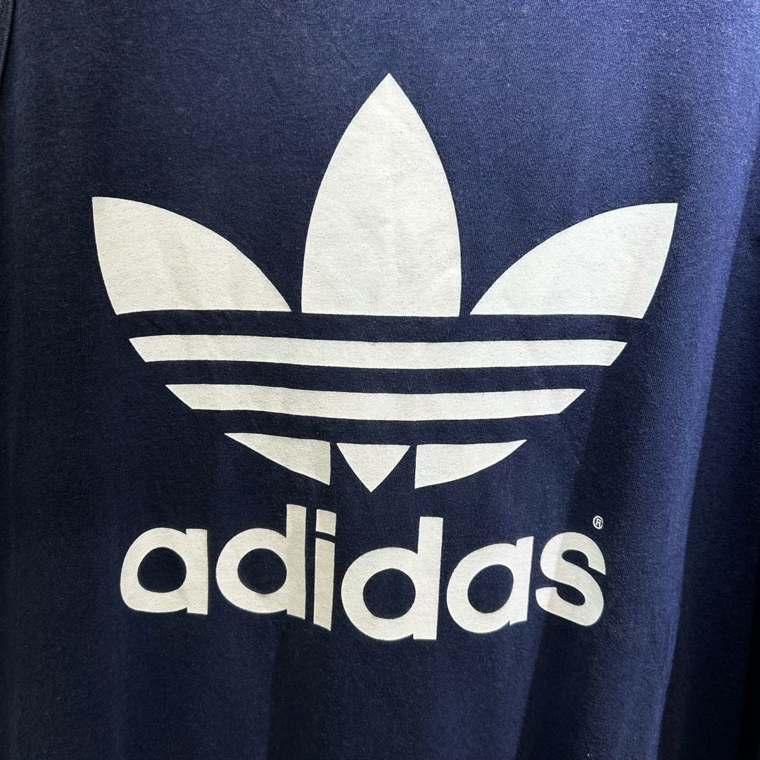 80s USA製 アディダス 両面トレフォイル タンクトップ ノースリーブ 万