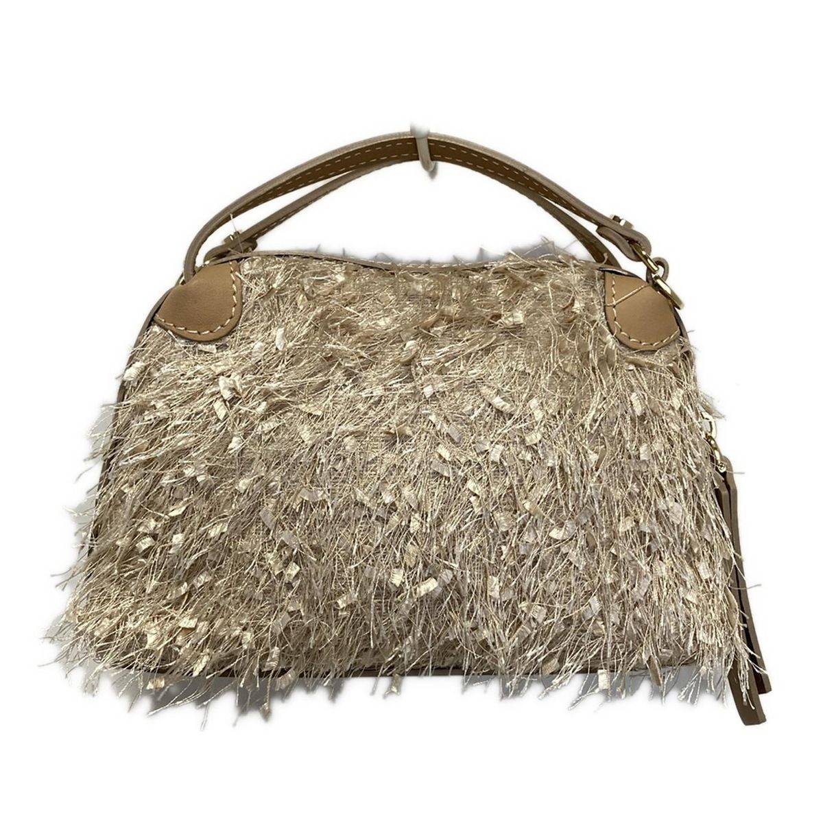 美品✨ GIANNI CHIARINI ハンドバッグ　蛇柄型押し　ベージュ 美品 GIANNI CHIARINI ハンドバッグ 蛇柄型押し ベージュ