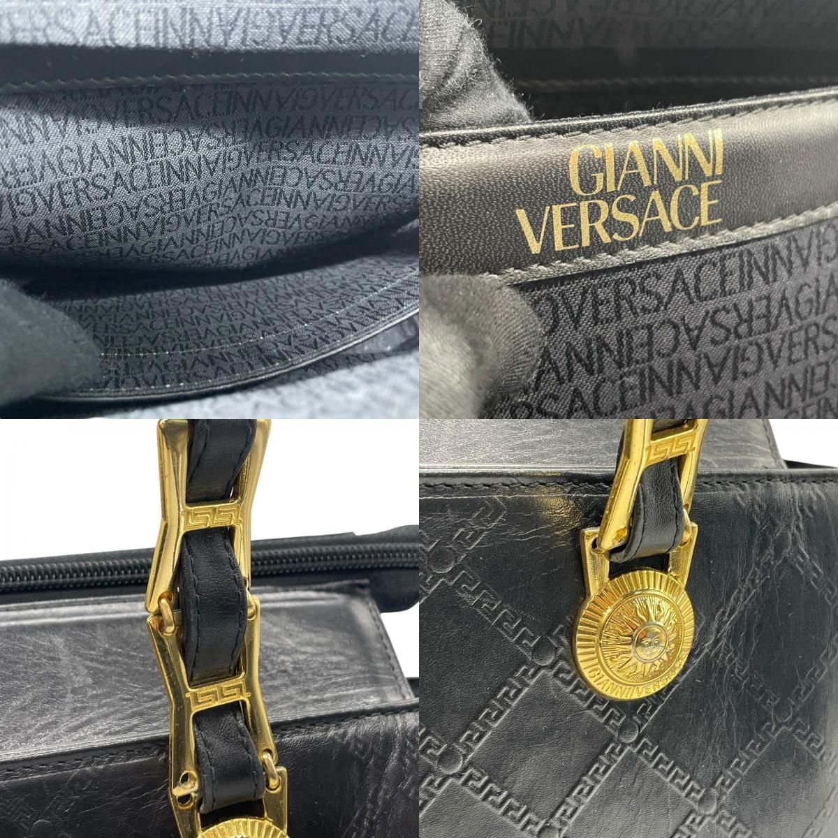 084 美品 GIANNI VERSACE ヴェルサーチェ サンバースト 美品 GIANNI VERSACE ジャンニ ヴェルサーチ サンバースト ミニ