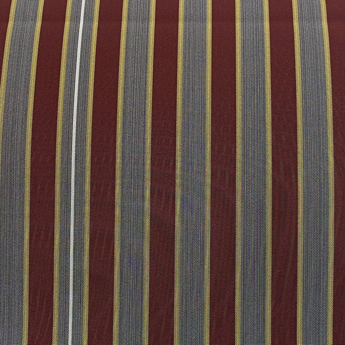 袋帯 証紙 博多織 鈴乃屋 縞 小豆色 全通 正絹