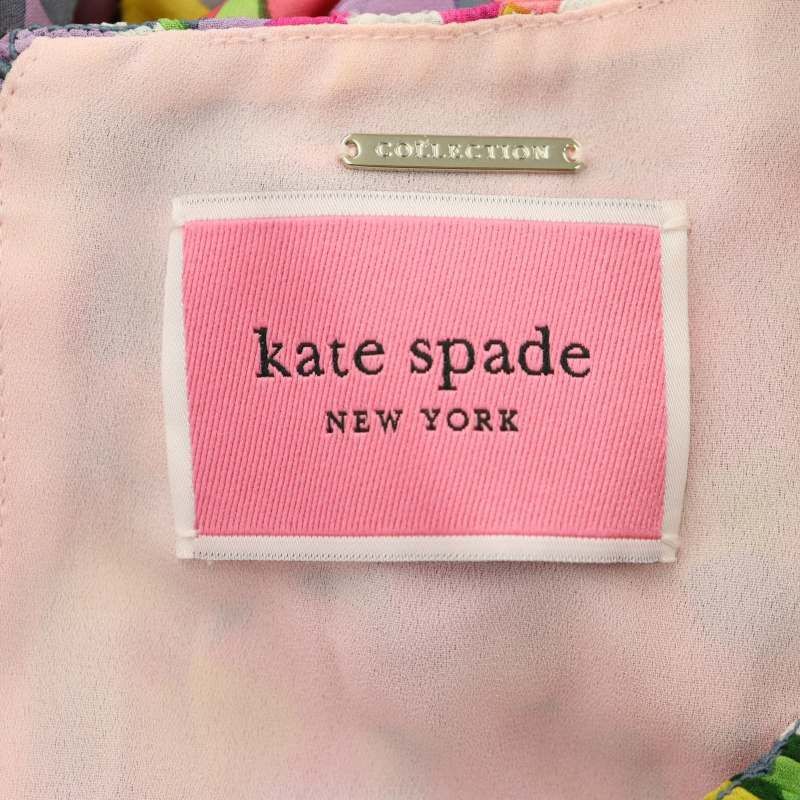 ケイトスペード KATE SPADE 花柄フリルスリーブワンピース ロング 