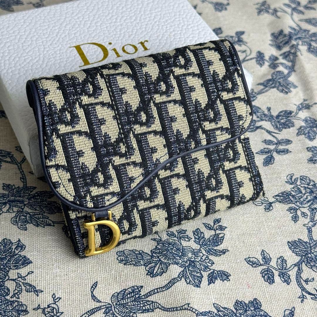 超ポイントアップ祭 Dior 三つ折り財布 ブラック（Christian Dior(クリスチャン 小物