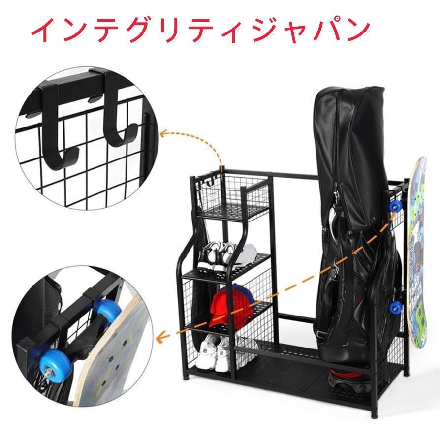 ゴルフバッグ収納ラック