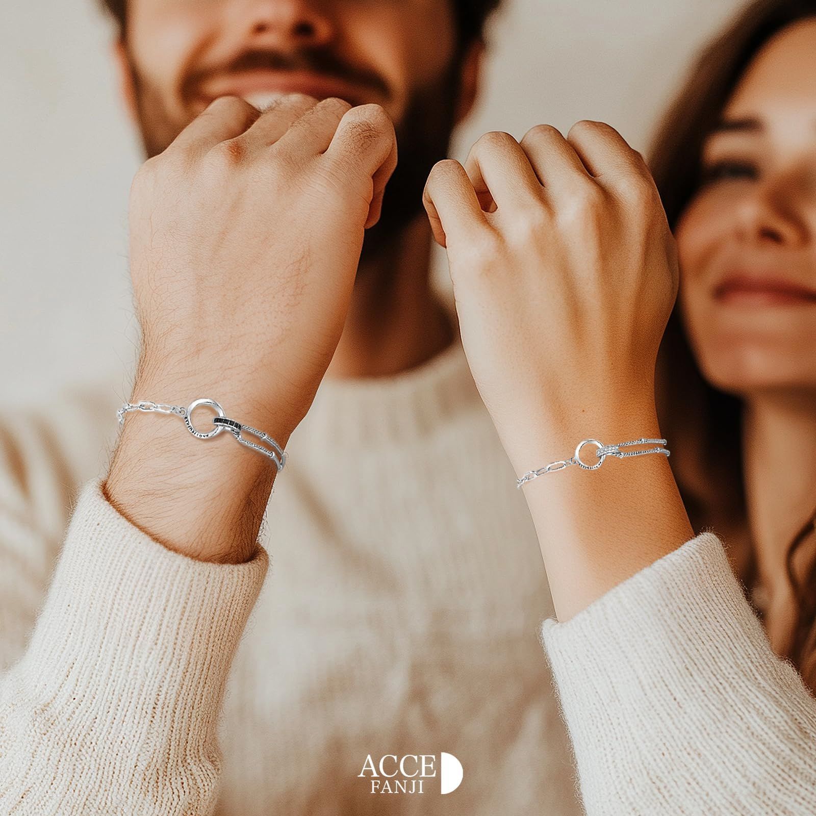 在庫処分】[ACCE FANJI] ペアブレスレット あふれるギフトパッケージ