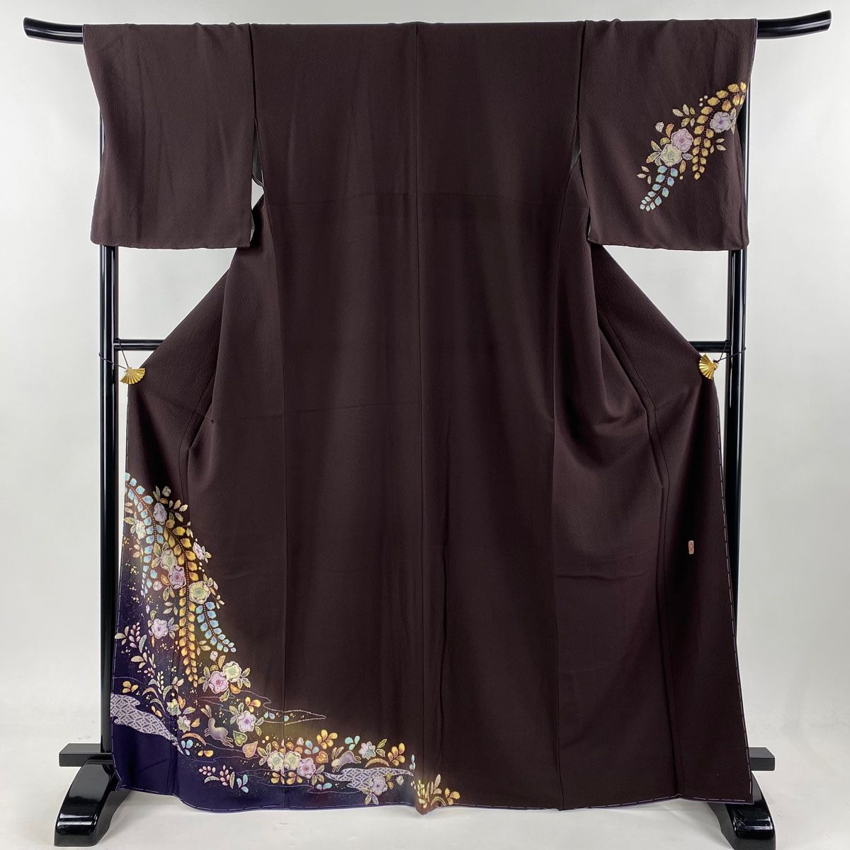 付下げ 身丈167.5cm 裄丈70cm L 袷 翠山工房 やまと 落款 辻が花