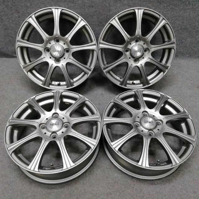 軽自動車 wed´s アルミホイール 15インチ 15×4.5J 4H 4穴 PCD100 +45 ハブ径73φ 4本 [3434]
