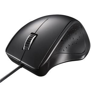 バッファロー（サプライ） 有線レーザー式マウス 静音／5ボタン ブラック BSMLU300BK