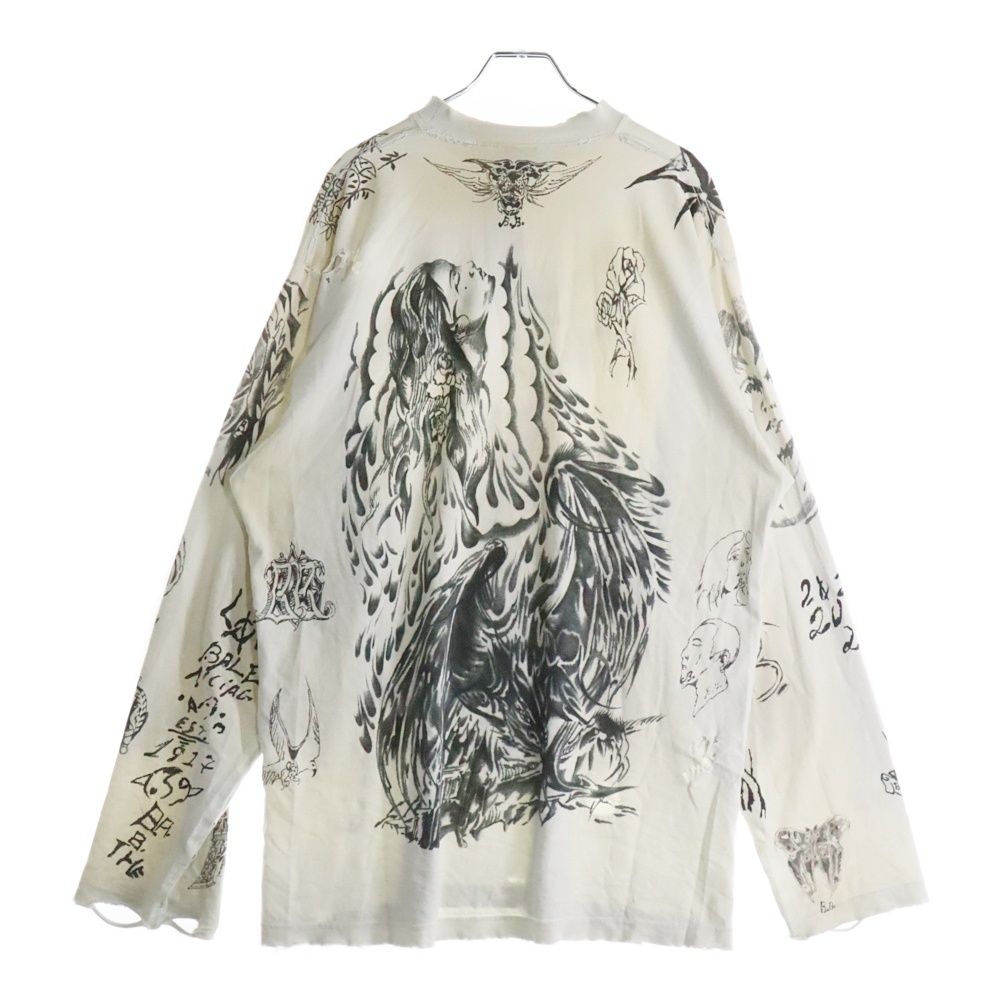 Balenciaga 24ss Tattoo Distressed ロンT Balenciaga 24ss Tattoo