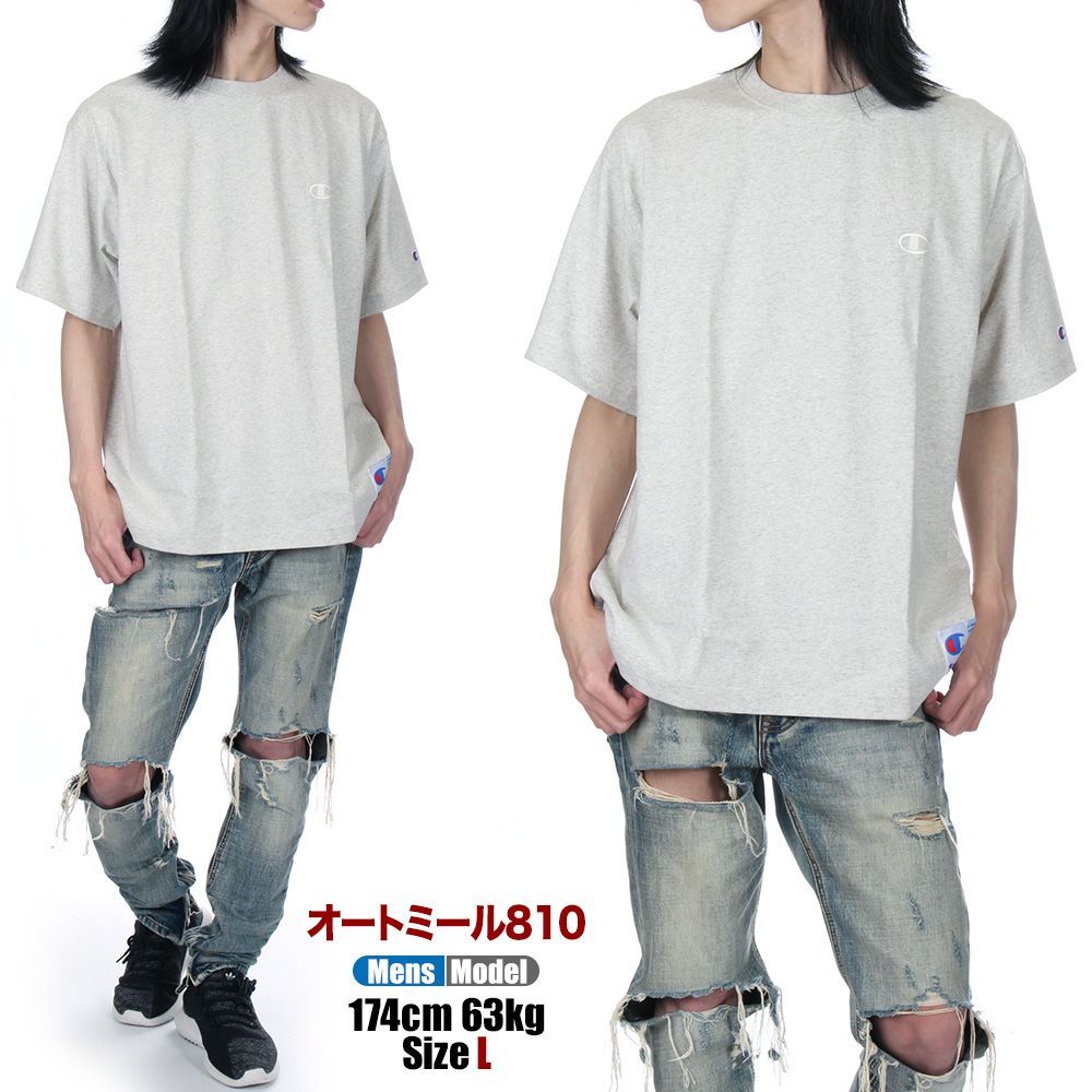 【新品・未使用】【オートミール810】チャンピオン Tシャツ メンズ レディース キッズ CHAMPION 半袖 ショートスリーブTシャツ 25SS アクションスタイル 大きいサイズ 無地 ロゴ 綿１００% 部屋着 おしゃれ ブランド C3-V331