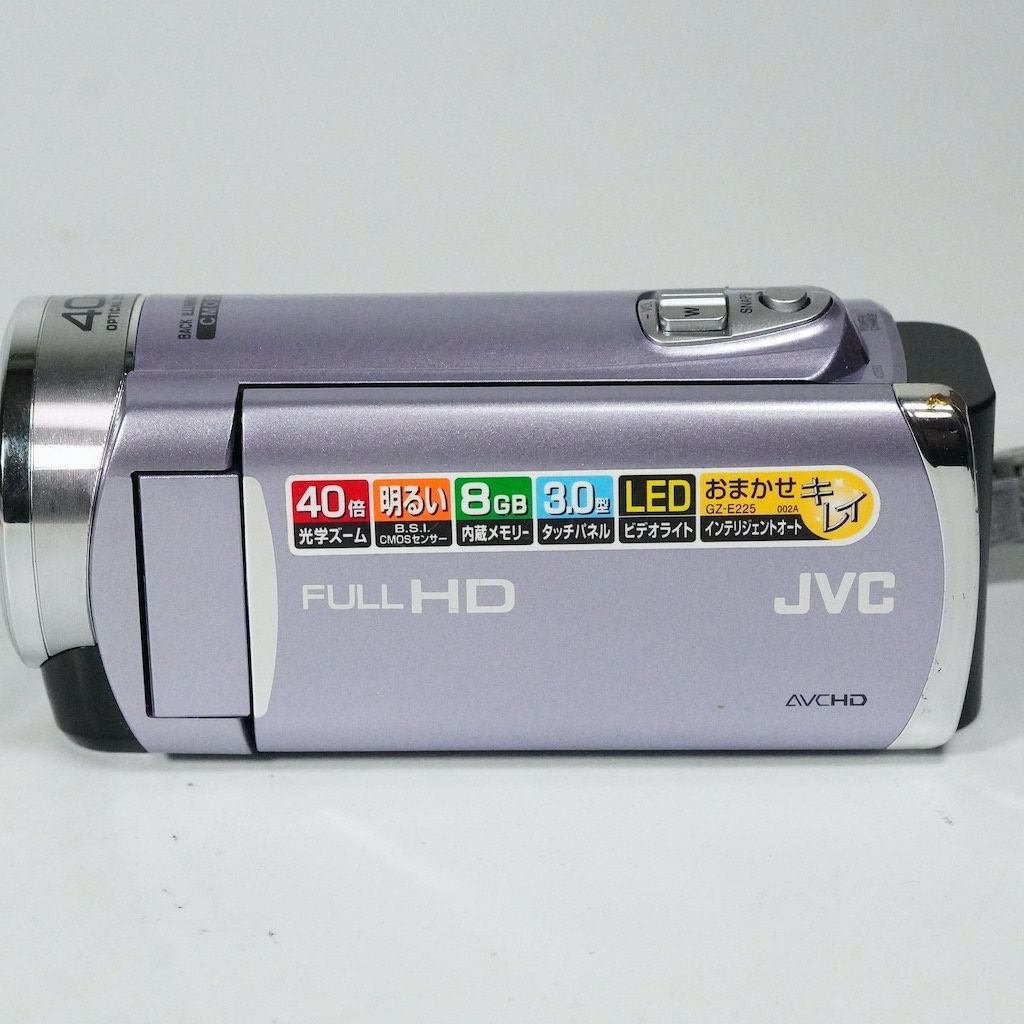 JVC Victor Everio GZ-E225-V パープル 動作OK 1週間保証 /1400 - メルカリ