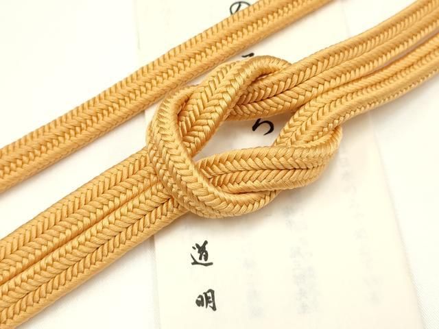 平和屋着物● 上 有職組紐道明 帯締め 冠組 柑子色 宮内庁御用 国立博物館御用 東京芸術大学御用 AABB3750ay