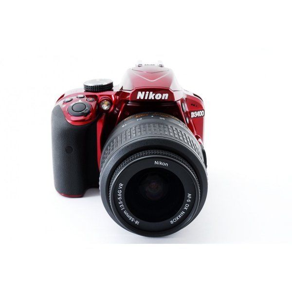 ニコン Nikon D3400 レンズキット レッド 美品 SDカード付き