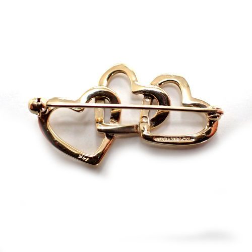 ティファニー TIFFANY&Co. 14金 14K スリーハート オープンハート