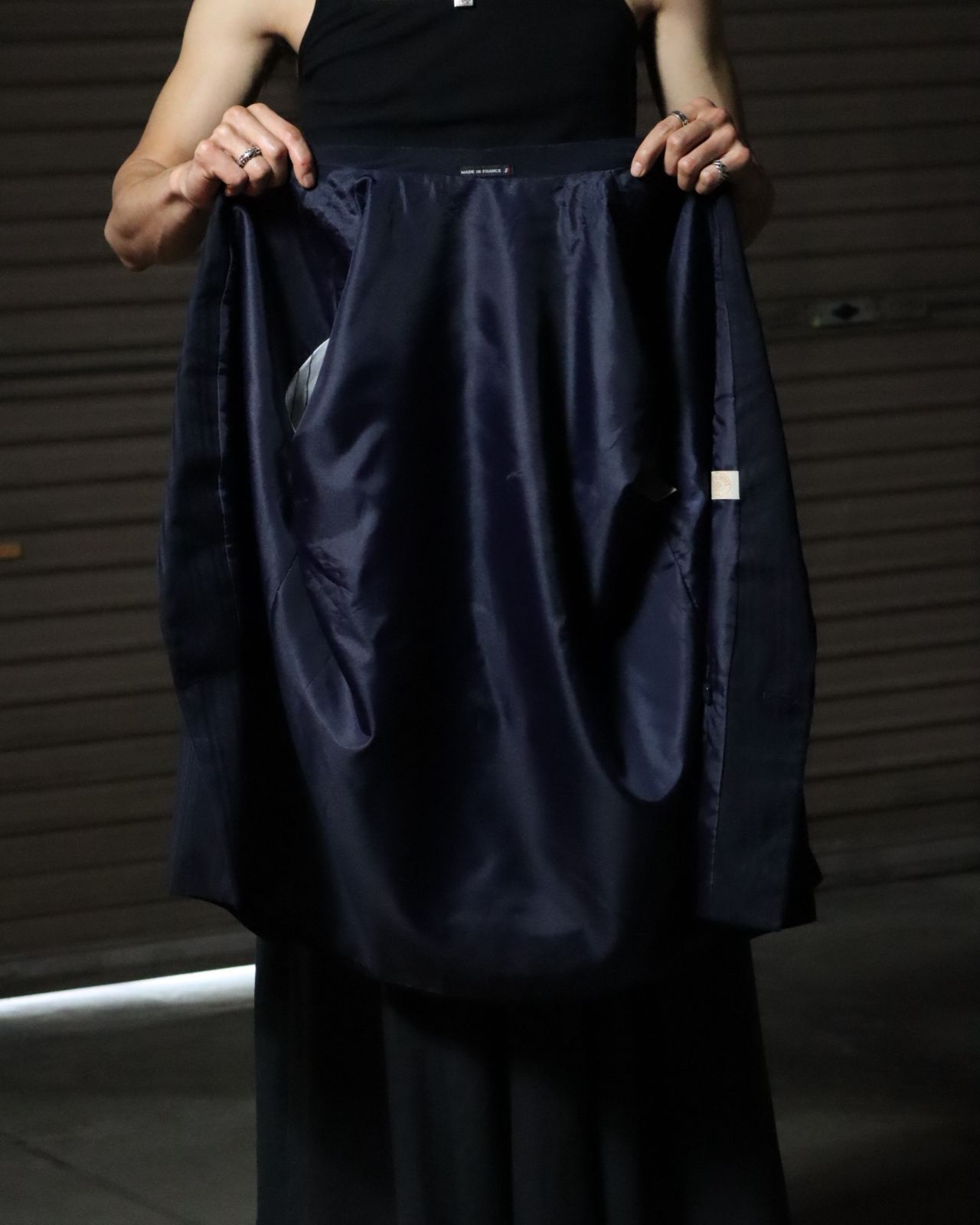 EURO vintage France made shadow stripe double breasted