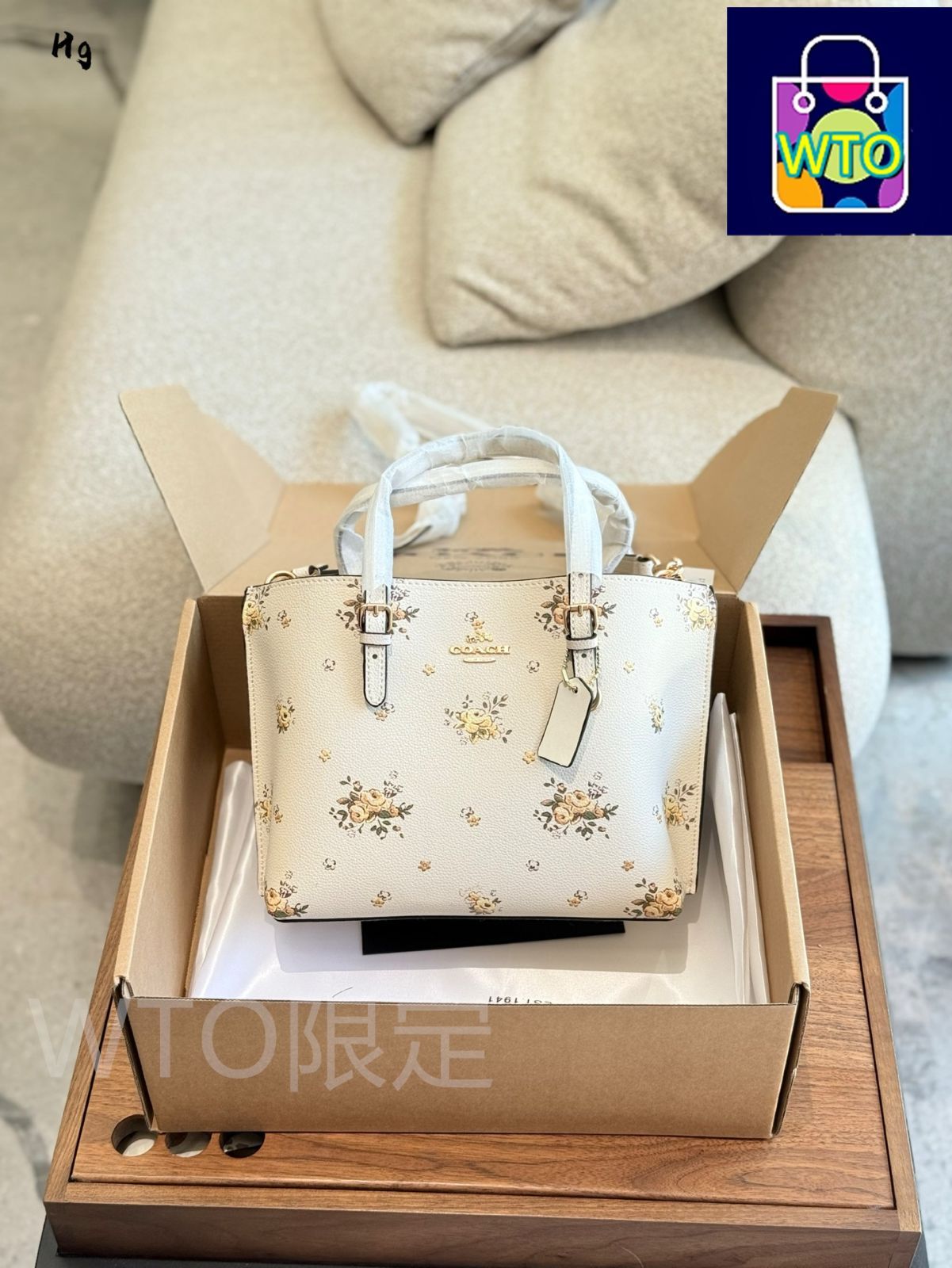5 月新作】Coach Mollie Tote 25 フラワープリントバッグ！送料