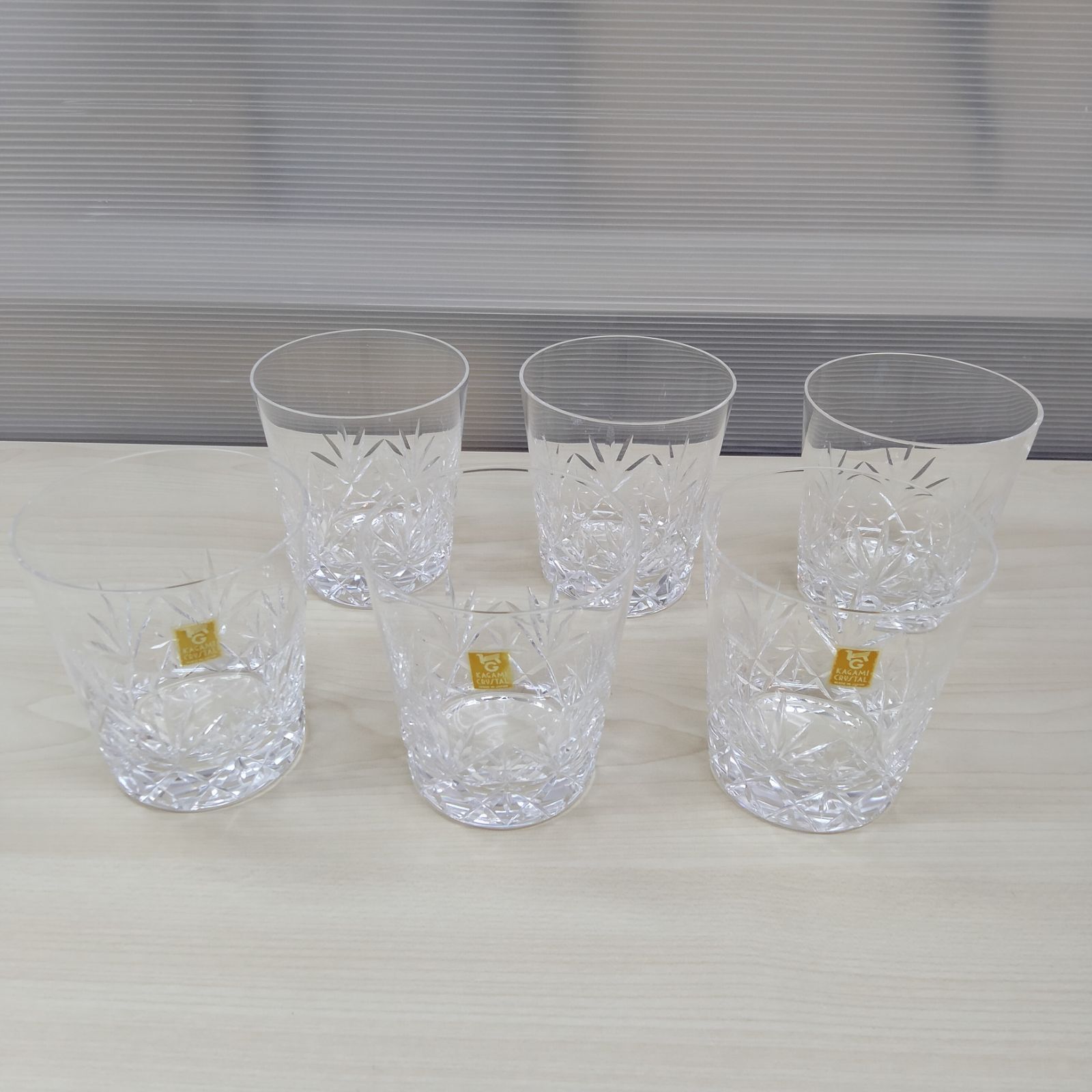 KAGAMI CRYSTAL カガミクリスタル ロックグラス6個セット 酒器 ガラス コップ - メルカリ