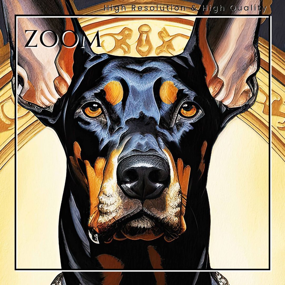 博識 - ドーベルマン犬 No.1】ジークレー版画＊名入れOK！ アート