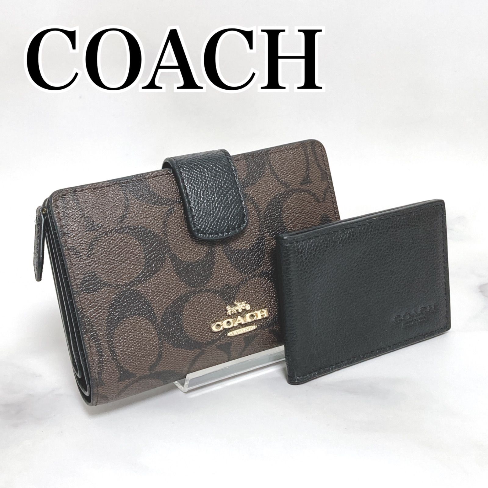 ☆【美品】COACH コーチ 財布 二つ折財布 シグネチャー カードケース