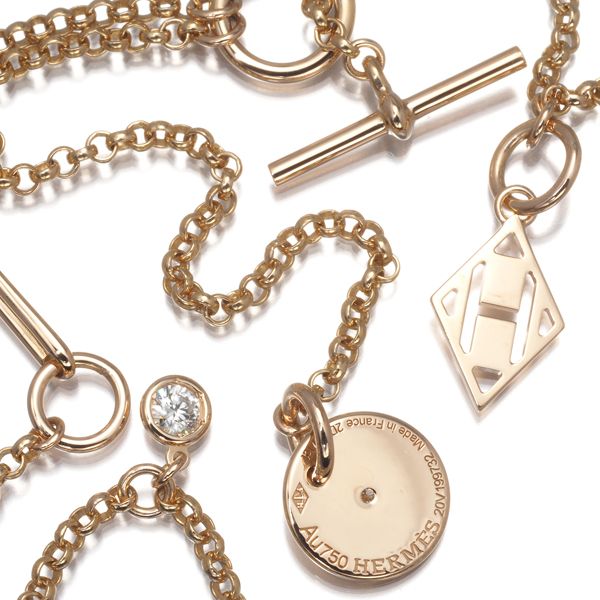 エルメス ネックレス ダイヤ ダイヤモンド 0.11ct セリエ クルードセル  