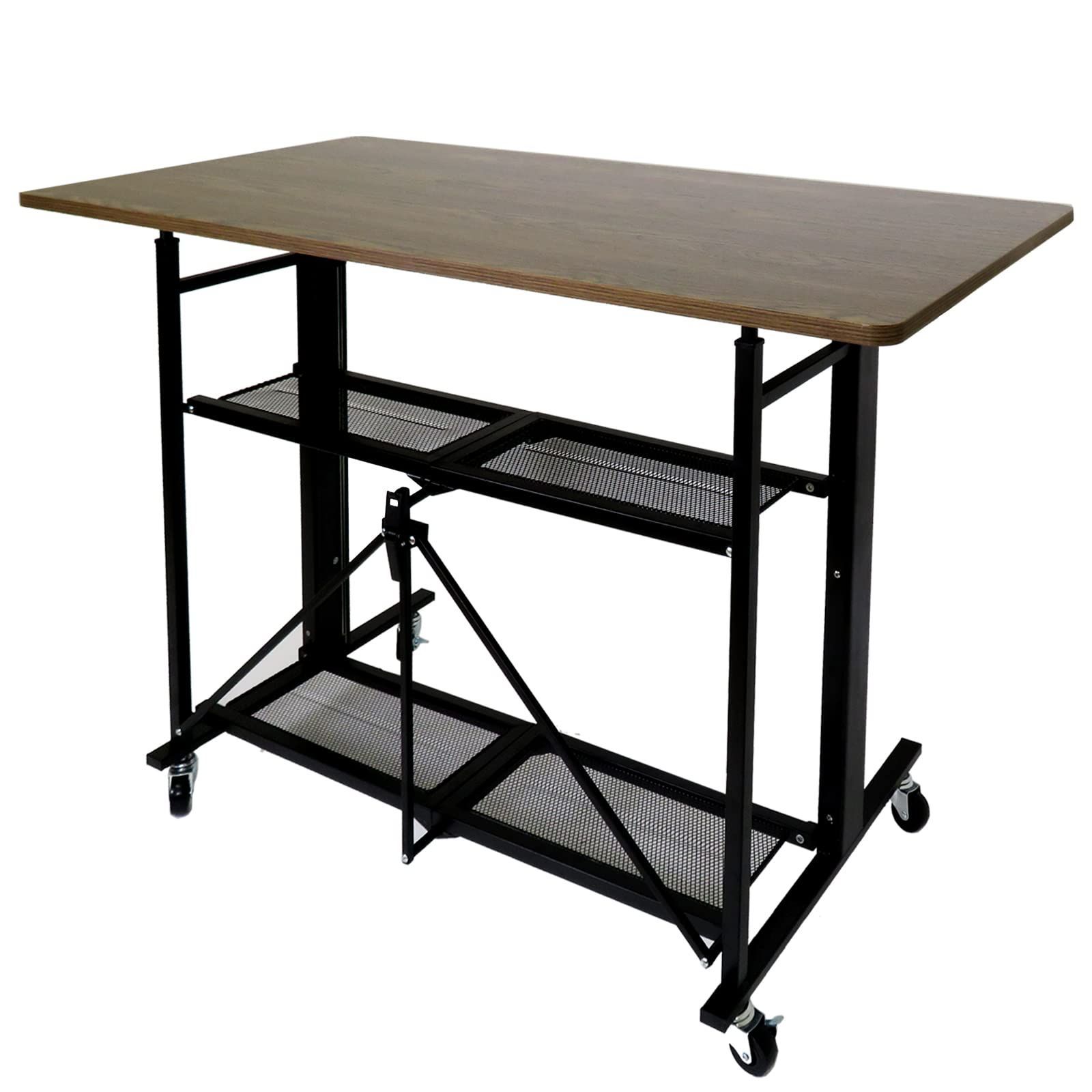 人気商品】立ち仕事 キャスター 高さ調整 スタンディングデスク PC